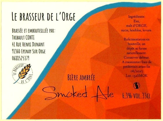 Etiquette BRASSERIE LE BRASSEUR DE L'ORGE 14