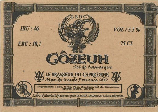 Etiquette BRASSERIE LE BRASSEUR DU CAPRICORNE 09