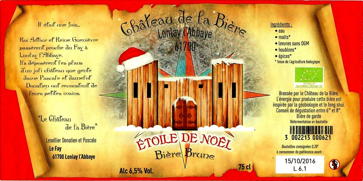 etiquette BRASSERIE LE CHATEAU DE LA BIERE 07