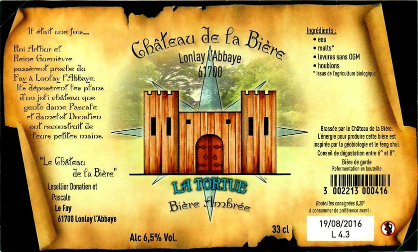 etiquette BRASSERIE LE CHATEAU DE LA BIERE 08