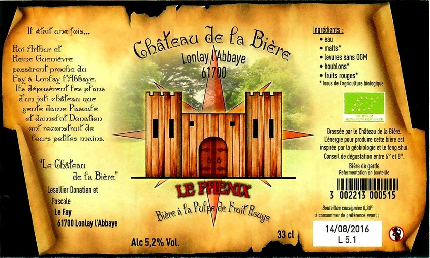etiquette BRASSERIE LE CHATEAU DE LA BIERE 14