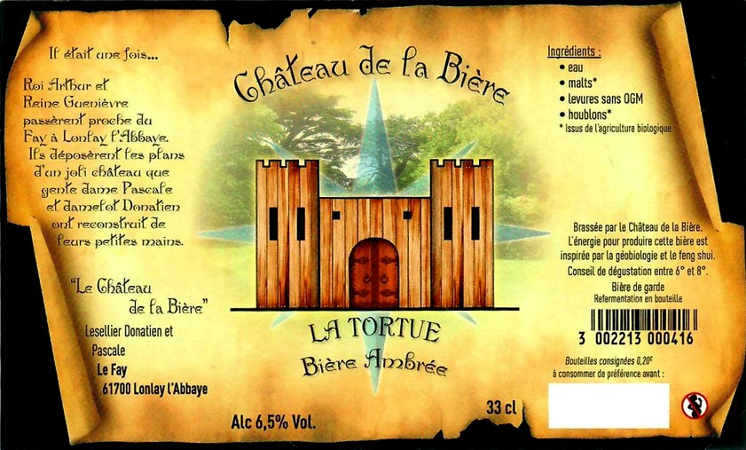 etiquette BRASSERIE LE CHATEAU DE LA BIERE 15