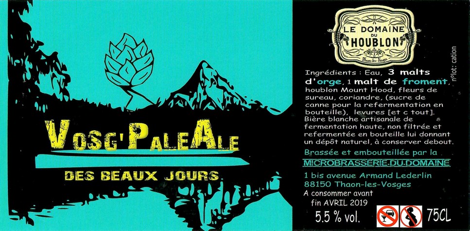 Etiquette BRASSERIE LE DOMAINE DU HOUBLON 04