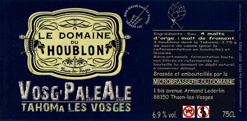 Etiquette BRASSERIE LE DOMAINE DU HOUBLON 26