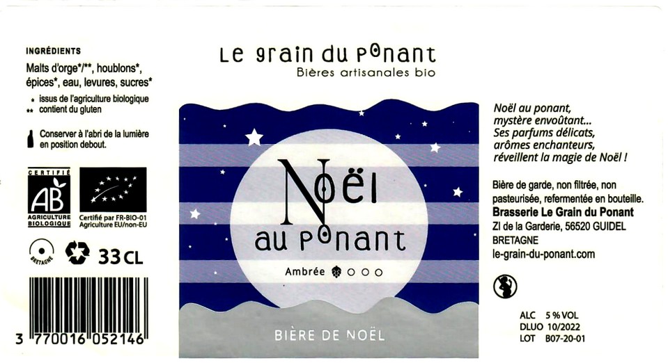 etiquette BRASSERIE LE GRAIN DU PONANT 01