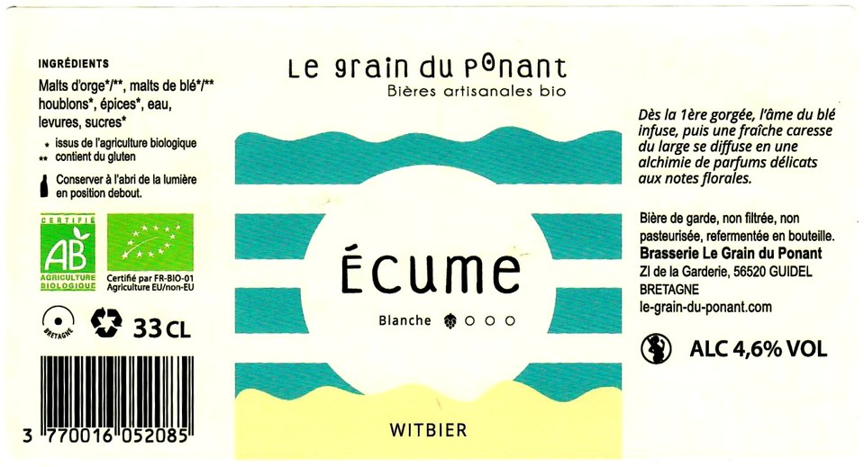 etiquette BRASSERIE LE GRAIN DU PONANT 04