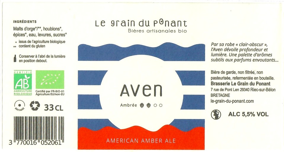 Etiquette BRASSERIE LE GRAIN DU PONANT 13