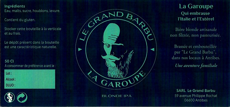 Etiquette BRASSERIE LE GRAND BARBU 01