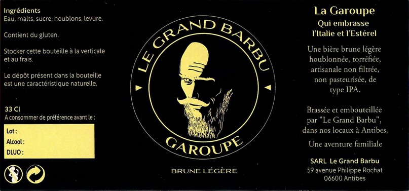 Etiquette BRASSERIE LE GRAND BARBU 02