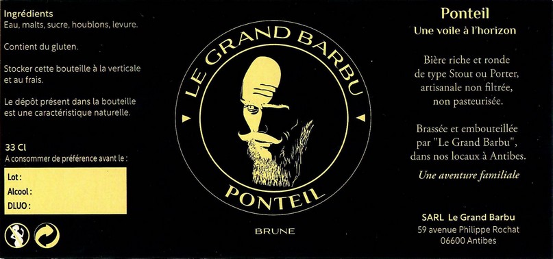 Etiquette BRASSERIE LE GRAND BARBU 03