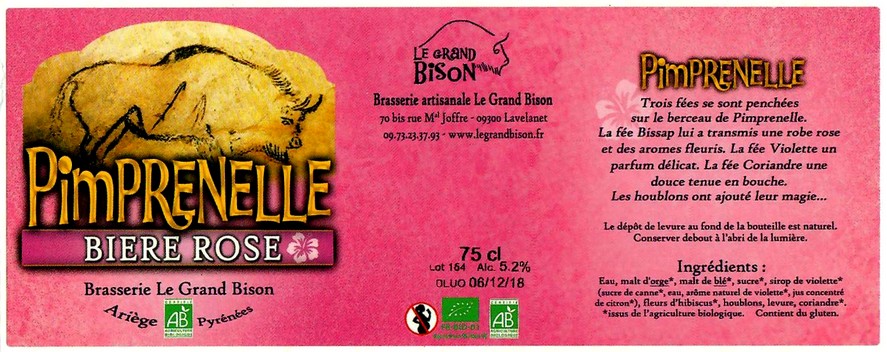 etiquette BRASSERIE LE GRAND BISON 09