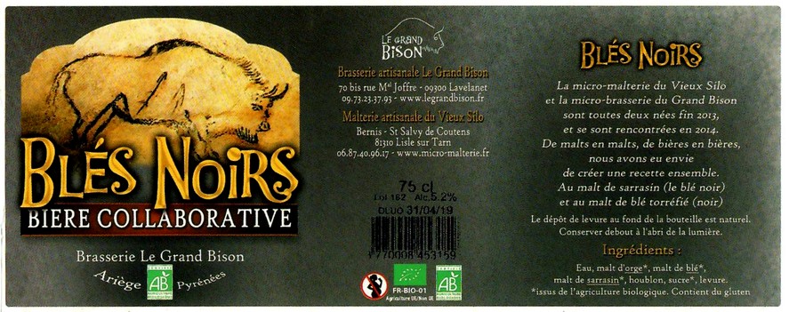 etiquette BRASSERIE LE GRAND BISON 11