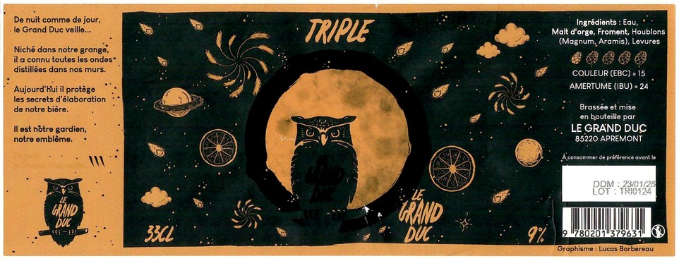 Etiquette BRASSERIE LE GRAND DUC 04