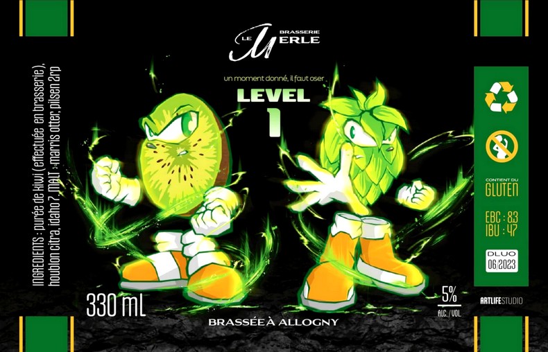 Etiquette BRASSERIE LE MERLE 06