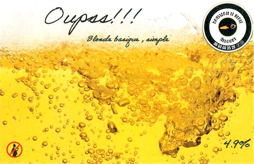 Etiquette BRASSERIE LE MERLE 19