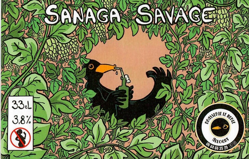 Etiquette BRASSERIE LE MERLE 20