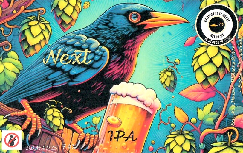 Etiquette BRASSERIE LE MERLE 33