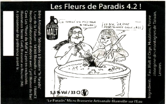 etiquette BRASSERIE LE PARADIS 55