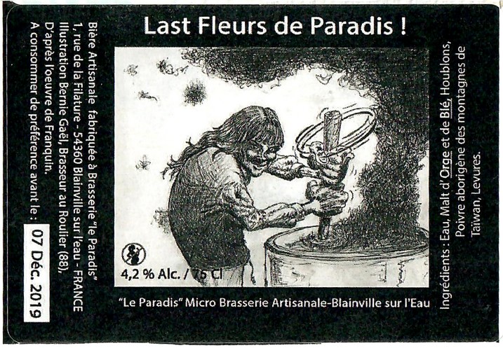 Etiquette BRASSERIE LE PARADIS 63