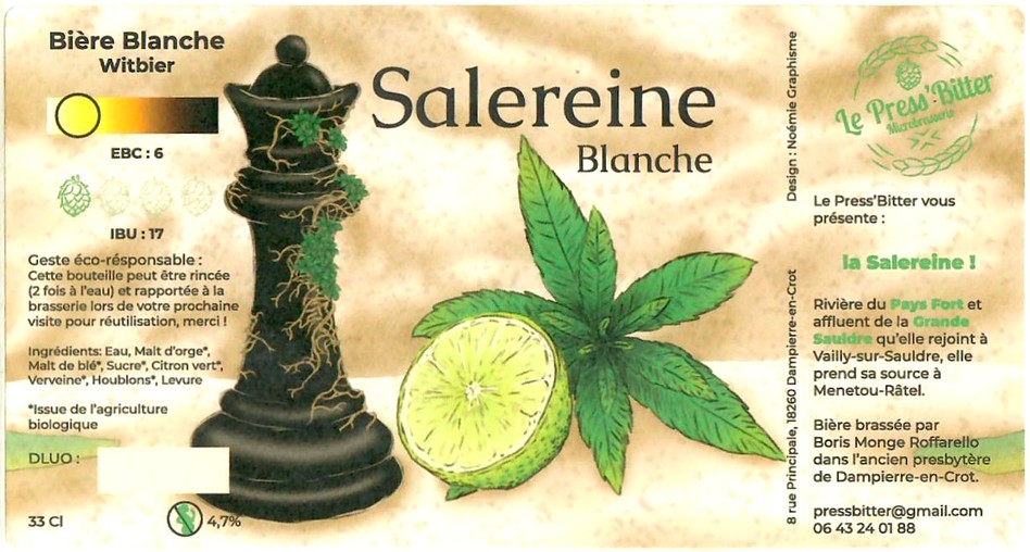 Etiquette BRASSERIE LE PRESS'BITTER 02