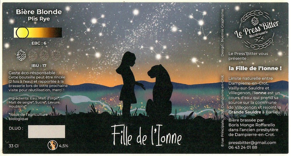 Etiquette BRASSERIE LE PRESS'BITTER 05