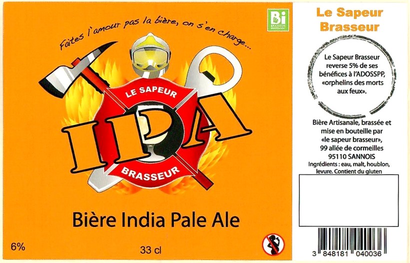 Etiquette BRASSERIE LE SAPEUR BRASSEUR 06