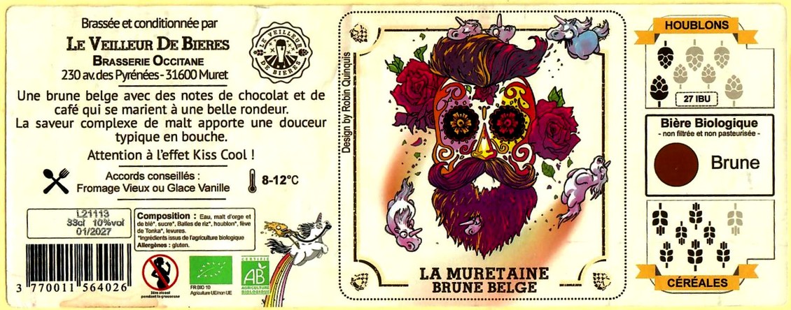 Etiquette BRASSERIE LE VEILLEUR DE BIERES 11