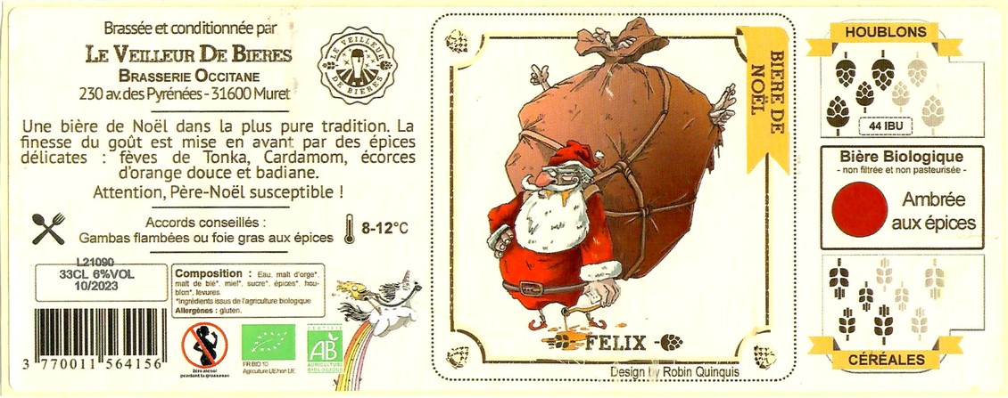 Etiquette BRASSERIE LE VEILLEUR DE BIERES 13