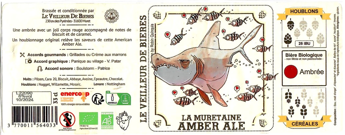 Etiquette BRASSERIE LE VEILLEUR DE BIERES 15