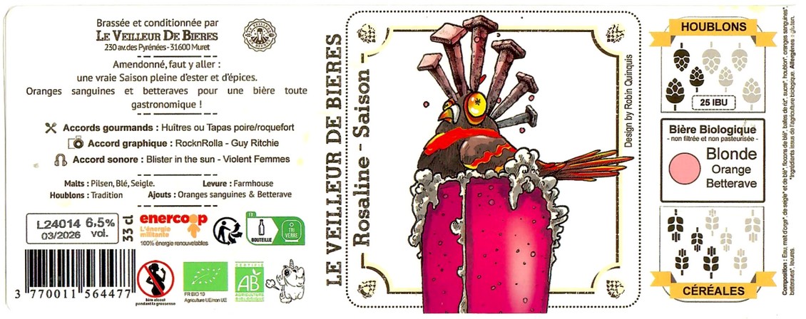 Etiquette BRASSERIE LE VEILLEUR DE BIERES 16