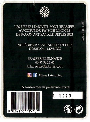 Etiquette BRASSERIE LEMOVICE 01B