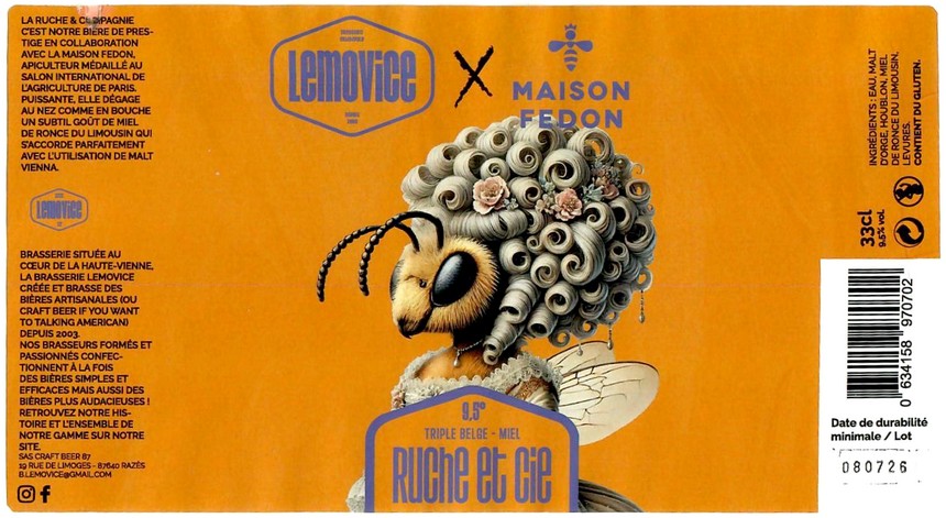 Etiquette BRASSERIE LEMOVICE 26