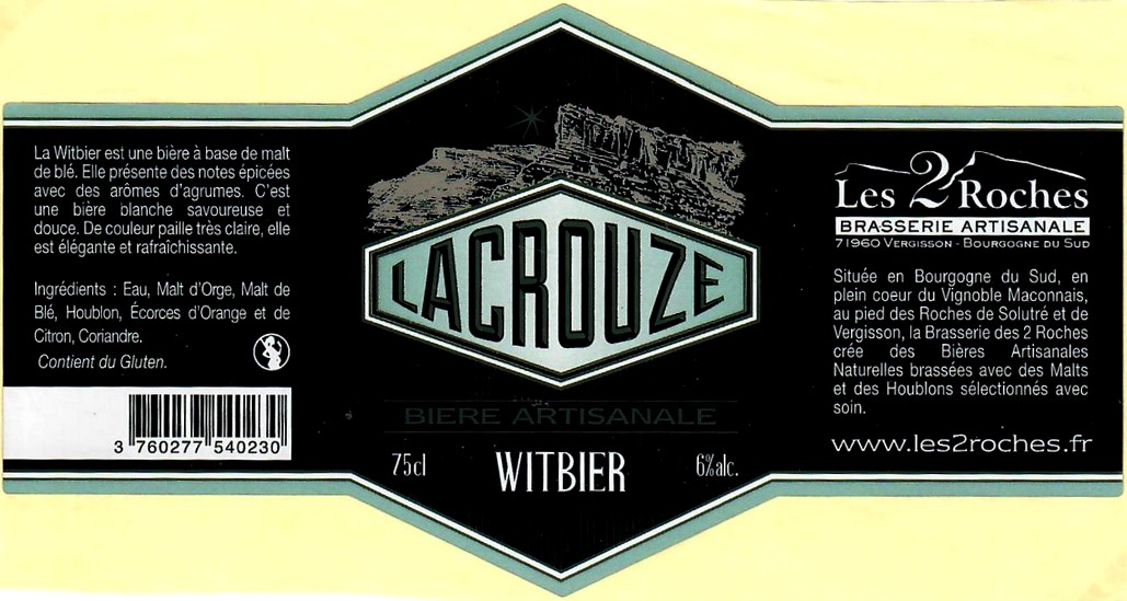 Etiquette BRASSERIE DES 2 ROCHES 10