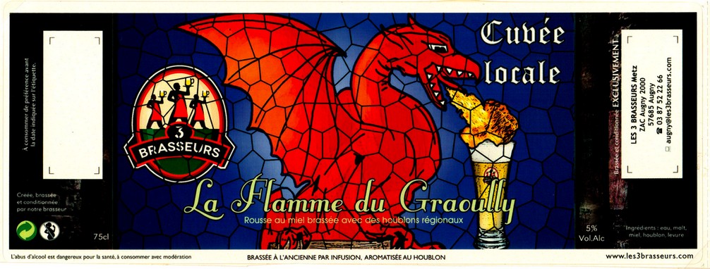 etiquette BRASSERIE LES 3 BRASSEURS AUGNY 02