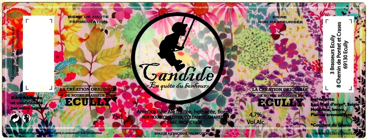 Etiquette BRASSERIE LES 3 BRASSEURS ECULLY 02