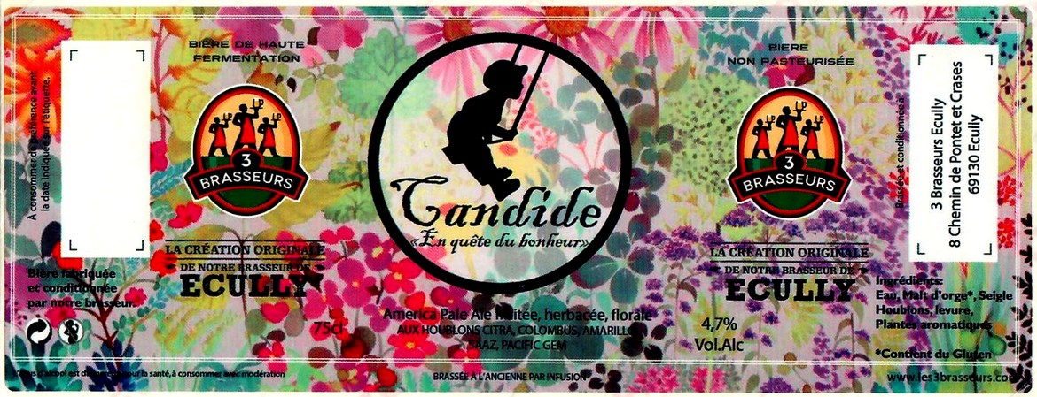 Etiquette BRASSERIE LES 3 BRASSEURS ECULLY 04