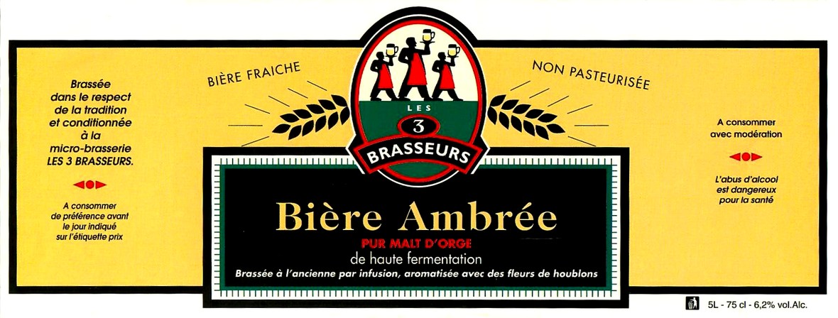 etiquette BRASSERIE LES 3 BRASSEURS LILLE 05