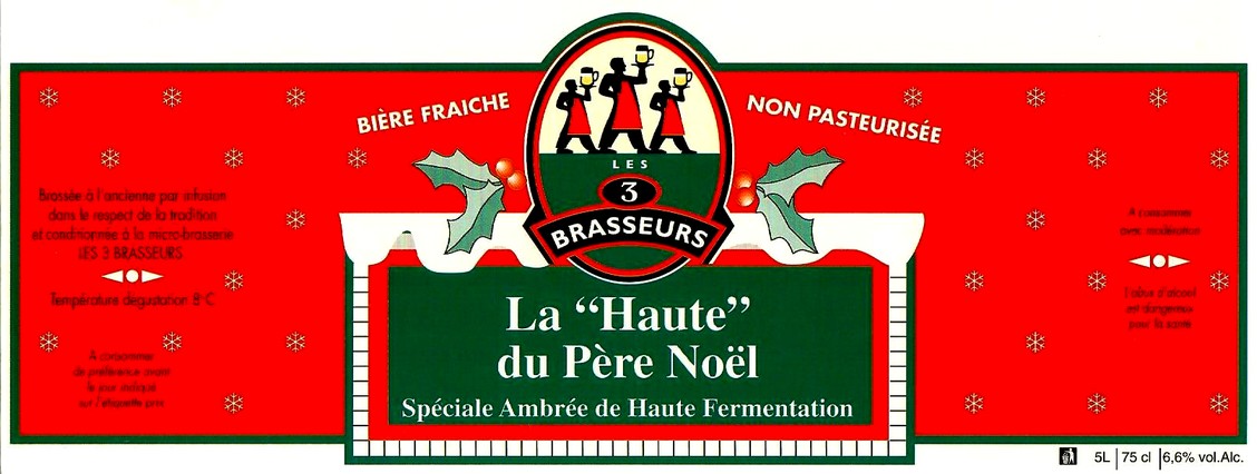 etiquette BRASSERIE LES 3 BRASSEURS LILLE 09