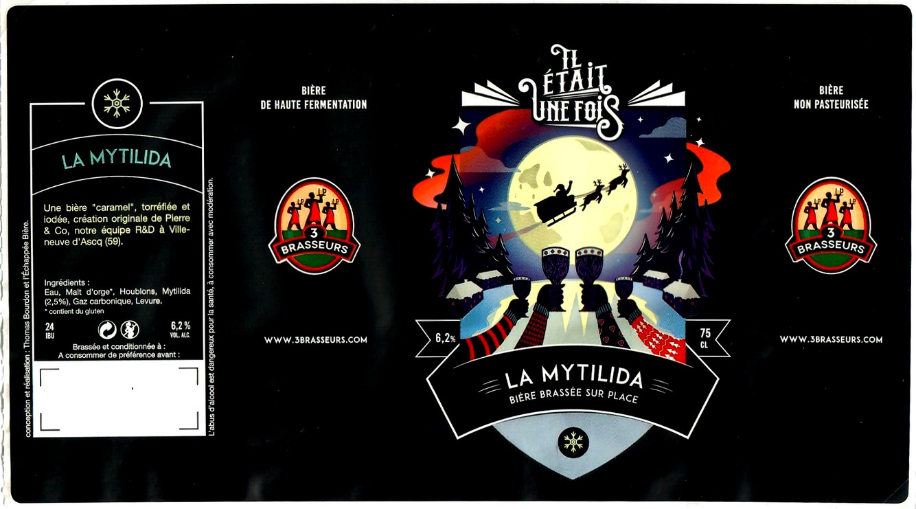 etiquette BRASSERIE LES 3 BRASSEURS LILLE 102