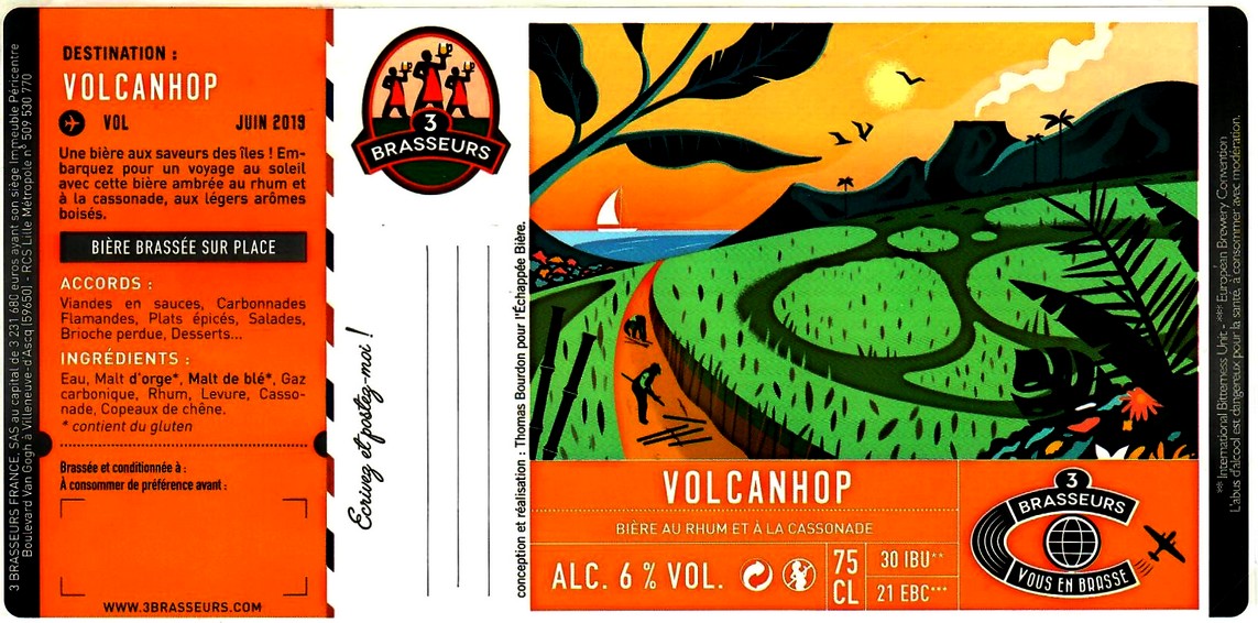 etiquette BRASSERIE LES 3 BRASSEURS LILLE 108