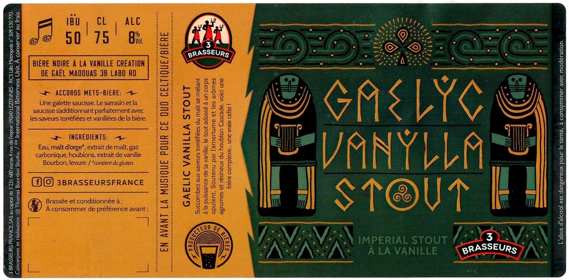 Etiquette BRASSERIE LES 3 BRASSEURS 133