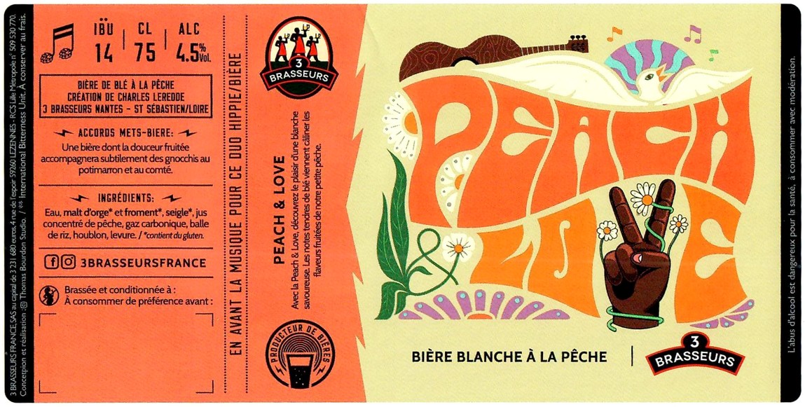 Etiquette BRASSERIE LES 3 BRASSEURS LILLE 153