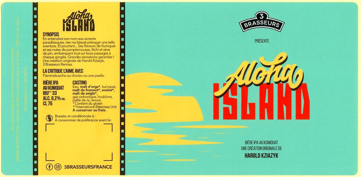 Etiquette BRASSERIE LES 3 BRASSEURS LILLE 168