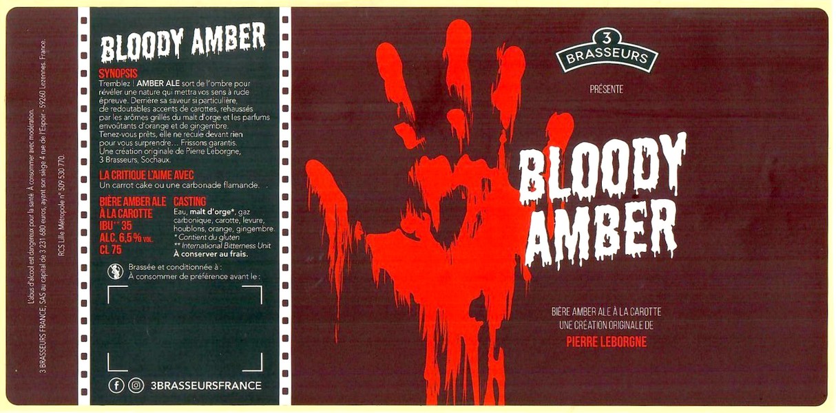 Etiquette BRASSERIE LES 3 BRASSEURS LILLE 174