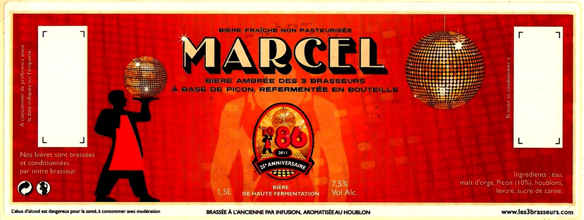 etiquette BRASSERIE LES 3 BRASSEURS LILLE 31