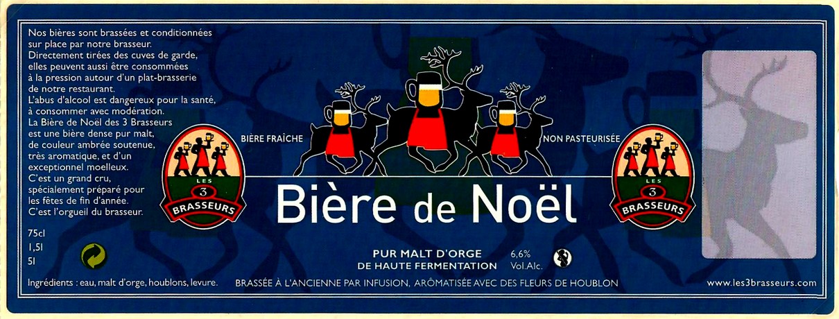 etiquette BRASSERIE LES 3 BRASSEURS LILLE 32