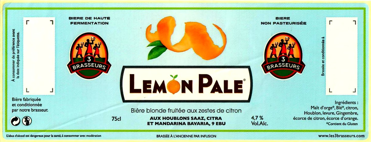 etiquette BRASSERIE LES 3 BRASSEURS LILLE 42