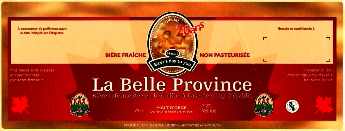 etiquette BRASSERIE LES 3 BRASSEURS LILLE 49