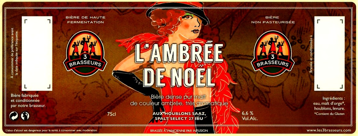 etiquette BRASSERIE LES 3 BRASSEURS LILLE 64