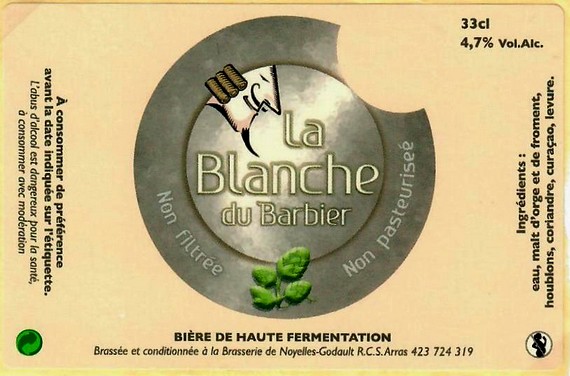 etiquette BRASSERIE LES 3 BRASSEURS NOYELLES GODAULT 01